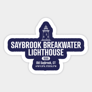 Saybrook Breakwater Lighthouse Sticker